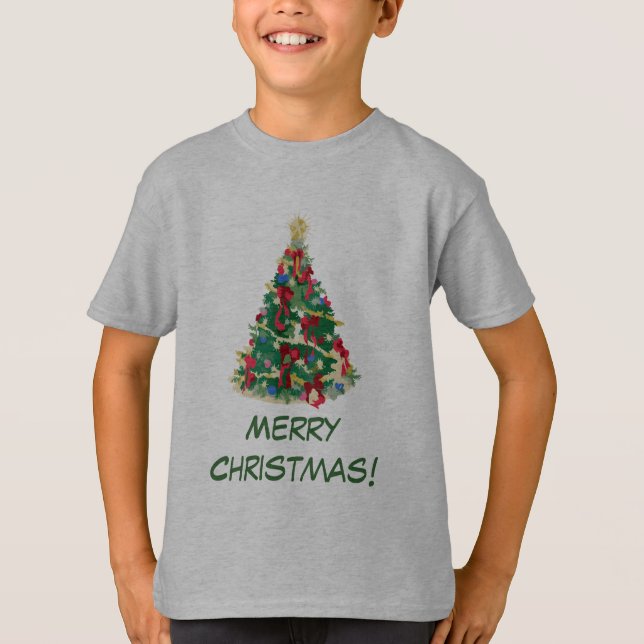 Colourful Christmas Tree: Vector Art: T-Shirt (Front)