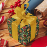 Colourful Christmas Vibe Festive Pattern Wrapping Paper<br><div class="desc">Christmas-themed wrapping paper featuring colourful holiday symbols in a seamless pattern is ideal for wrapping gifts this holiday season.</div>