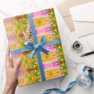 Colourful Christmas weird pattern Wrapping Paper