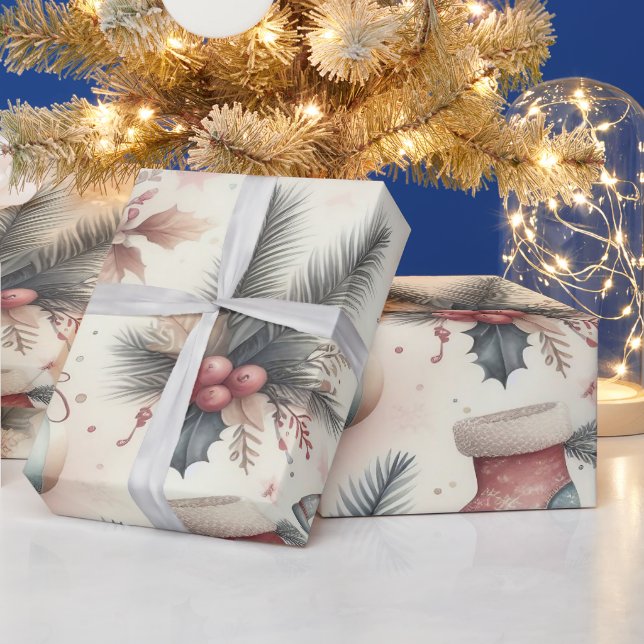 Colourful Christmas wrapping paper design (Holidays)