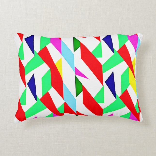 Colourful Chromatic Pattern Decorative Cushion (Front)