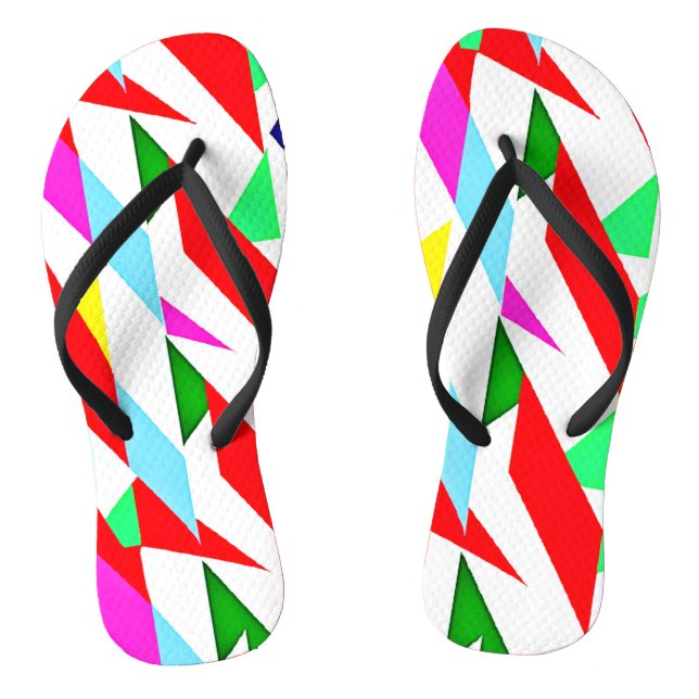 Colourful Chromatic Pattern Jandals (Footbed)