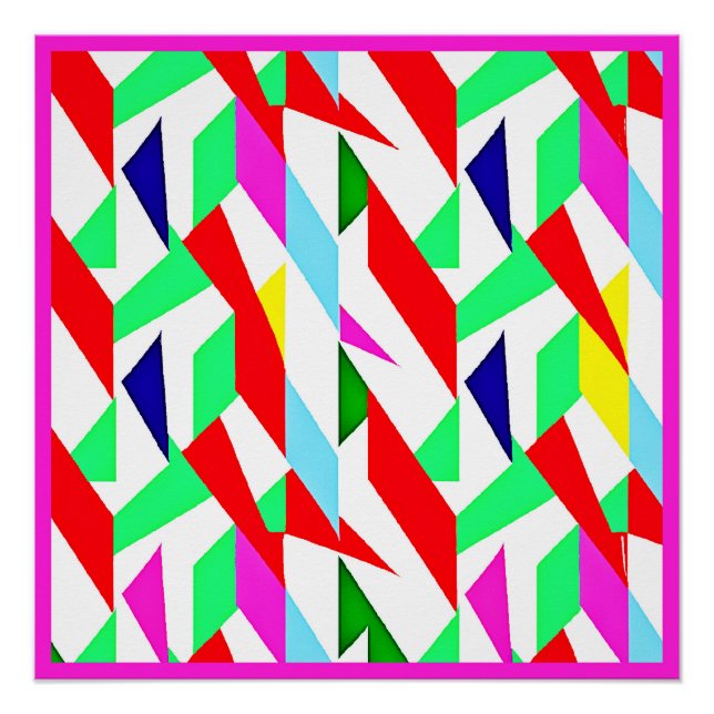 Colourful Chromatic Pattern Poster (Front)