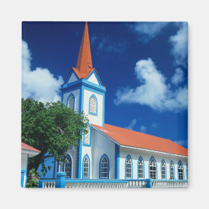 Colourful church on the island of Tahaa in the Magnet