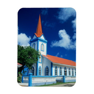 Colourful church on the island of Tahaa in the Magnet