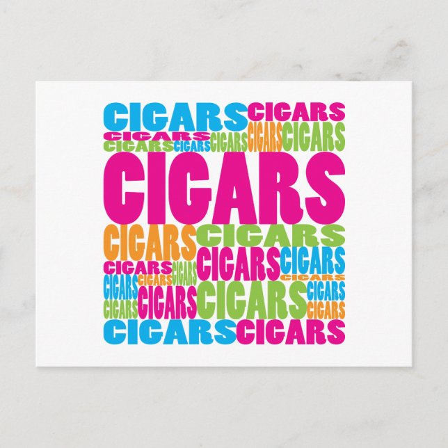 Colourful Cigars Postcard (Front)