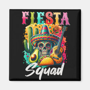 Colourful Cinco de Mayo Fiesta Squad design Magnet