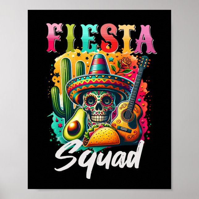 Colourful Cinco de Mayo Fiesta Squad design Poster (Front)