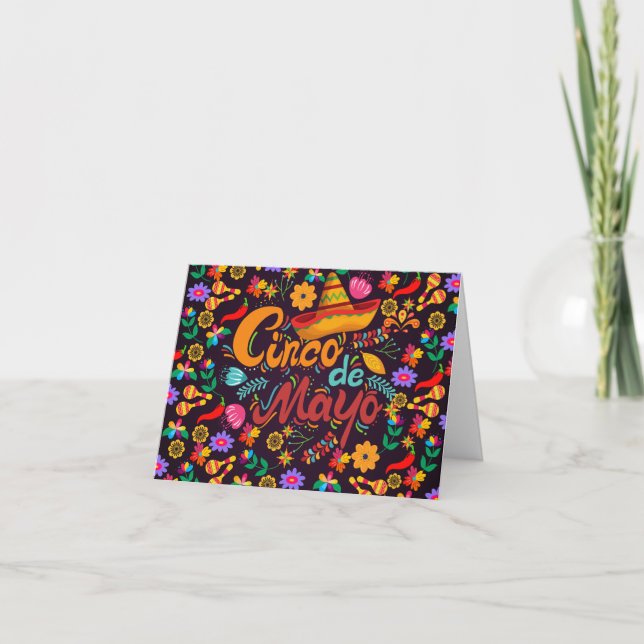Colourful Cinco De Mayo Thank You Card (Front)