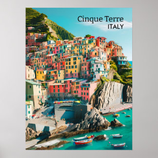 Colourful Cinque Terre, Italy - Customisable Photo Poster