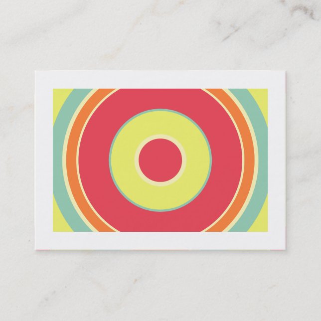 Colourful  Circle 01 (Bordered) Business Card (Front)