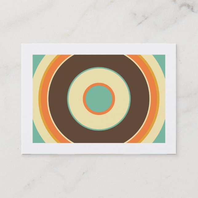 Colourful  Circle 02 (Bordered) Business Card (Front)