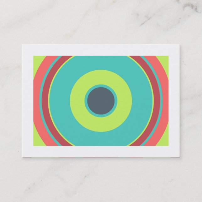 Colourful  Circle 04 (Bordered) Business Card (Front)