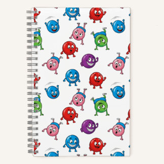 Colourful Circle Characters Notebook