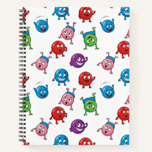 Colourful Circle Characters Notebook