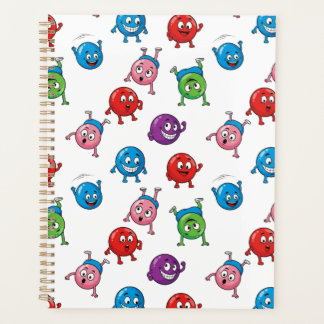Colourful Circle Characters Planner