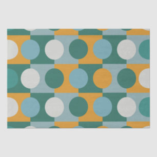 Colourful Circle Half Circle Geometric  Tissue Paper