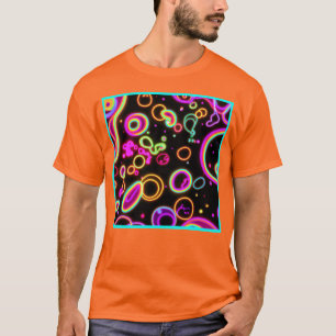 Colourful Circle Neon Patterns Art Design T-Shirt