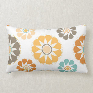 Colourful Circle Paper Flower Patterns Lumbar Cushion