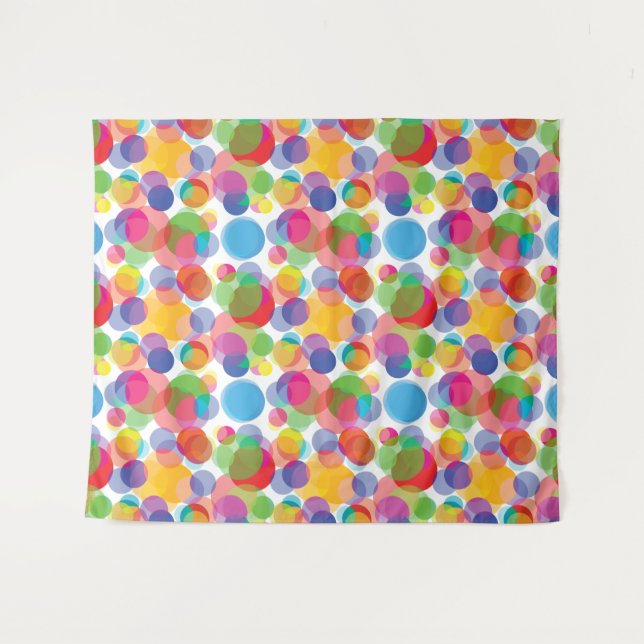 Colourful Circle Pattern Tapestry (Front (Horizontal))