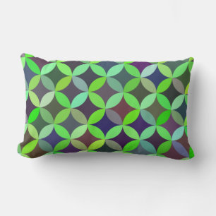 Colourful Circle Star Quilt Pattern  Lumbar Cushion