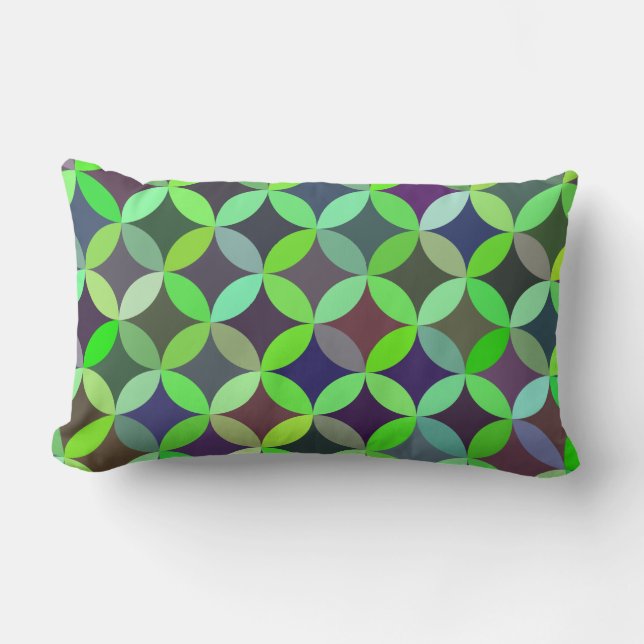 Colourful Circle Star Quilt Pattern  Lumbar Cushion (Front)