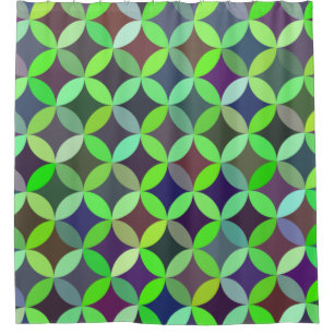 Colourful Circle Star Quilt Pattern Shower Curtain