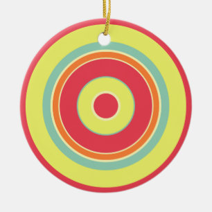 Colourful Circles 01 Ceramic Tree Decoration