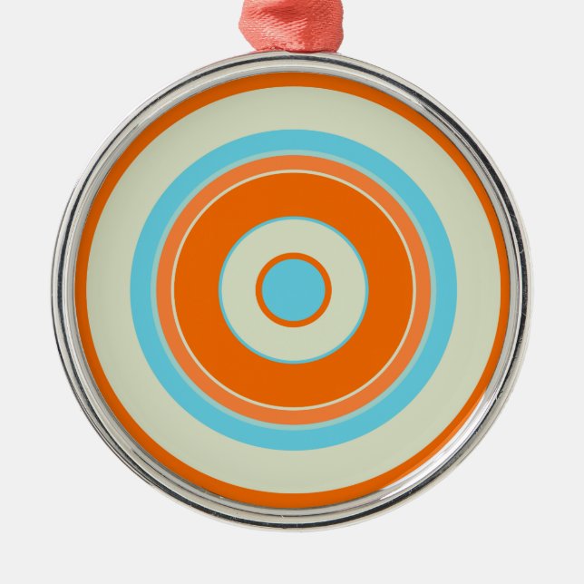 Colourful Circles 03 Metal Tree Decoration (Front)