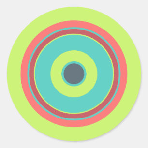 Colourful Circles 04 Classic Round Sticker