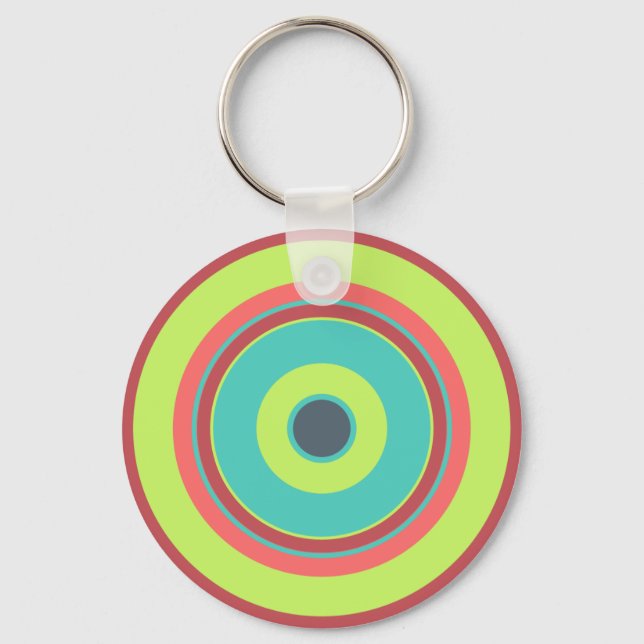 Colourful Circles 04 Key Ring (Front)