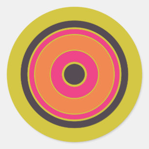 Colourful Circles 06 Classic Round Sticker