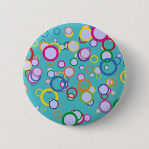 Colourful Circles 6 Cm Round Badge