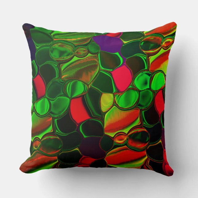 Colourful, circles and rounded off forms. cushion (Front)