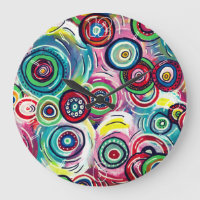 Colourful Circles and Swirls Original Abstract Art