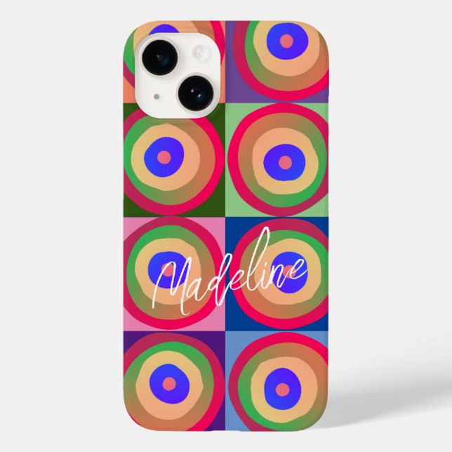 Colourful circles art Case-Mate iPhone 14 case (Back)