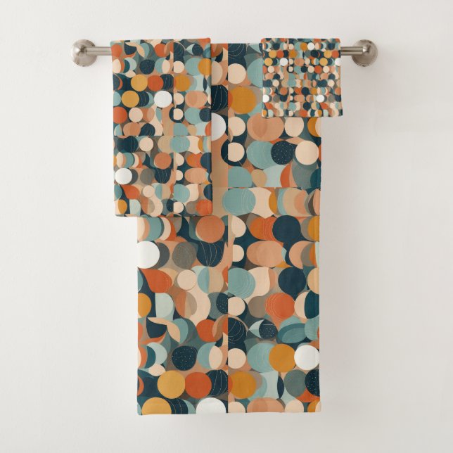 Colourful Circles Bath Towel Set (Insitu)