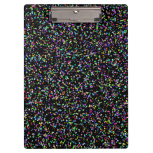 Colourful circles bubbles on black unique pattern clipboard