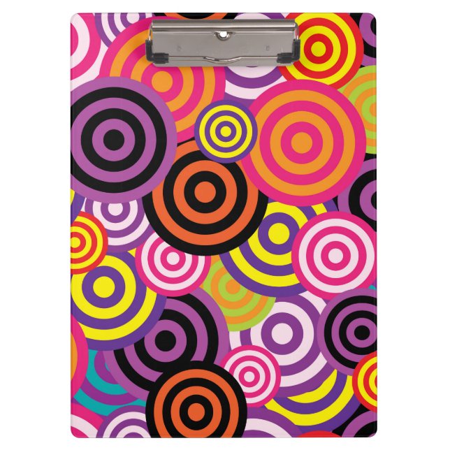 Colourful circles clipboard (Front)
