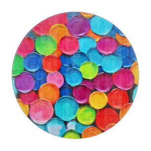 Colourful Circles Extravaganza Art Cutting Board