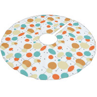 Colourful Circles Lines Mid Century Retro Pattern