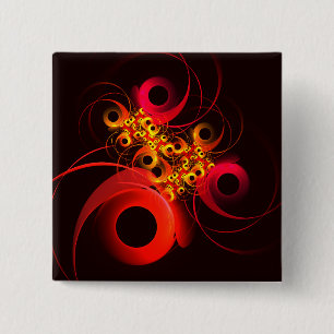 Colourful Circles Modern Abstract Art Pattern #08 15 Cm Square Badge