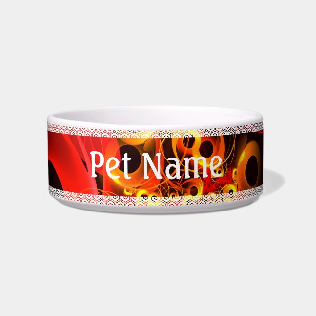 Colourful Circles Modern Abstract Art Pattern #08 Bowl (Front)