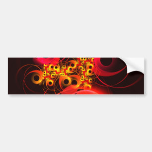 Colourful Circles Modern Abstract Art Pattern #08 Bumper Sticker