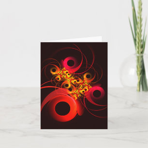 Colourful Circles Modern Abstract Art Pattern #08 Card