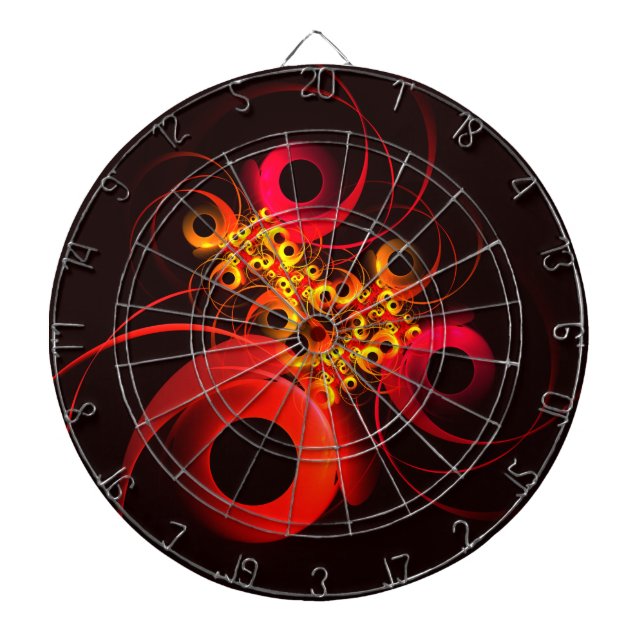 Colourful Circles Modern Abstract Art Pattern #08 Dartboard (Front)