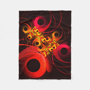 Colourful Circles Modern Abstract Art Pattern #08 Fleece Blanket