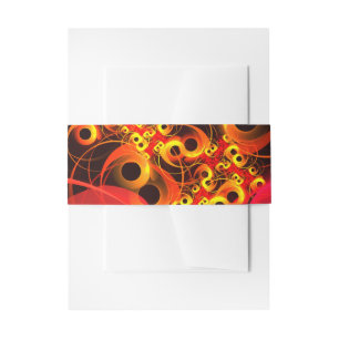 Colourful Circles Modern Abstract Art Pattern #08 Invitation Belly Band