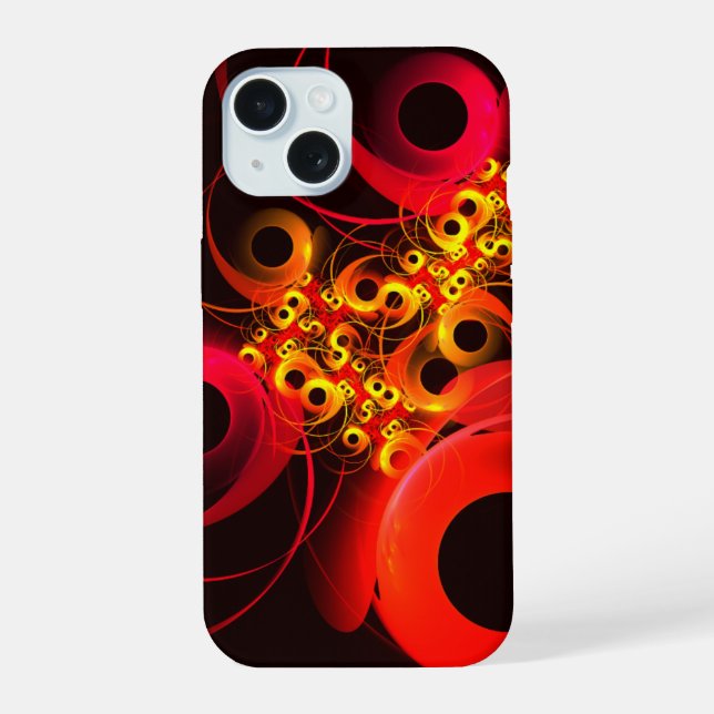 Colourful Circles Modern Abstract Art Pattern #08 iPhone 15 Case (Back)