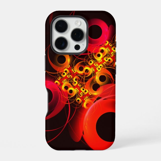 Colourful Circles Modern Abstract Art Pattern #08 iPhone Case (Back)
